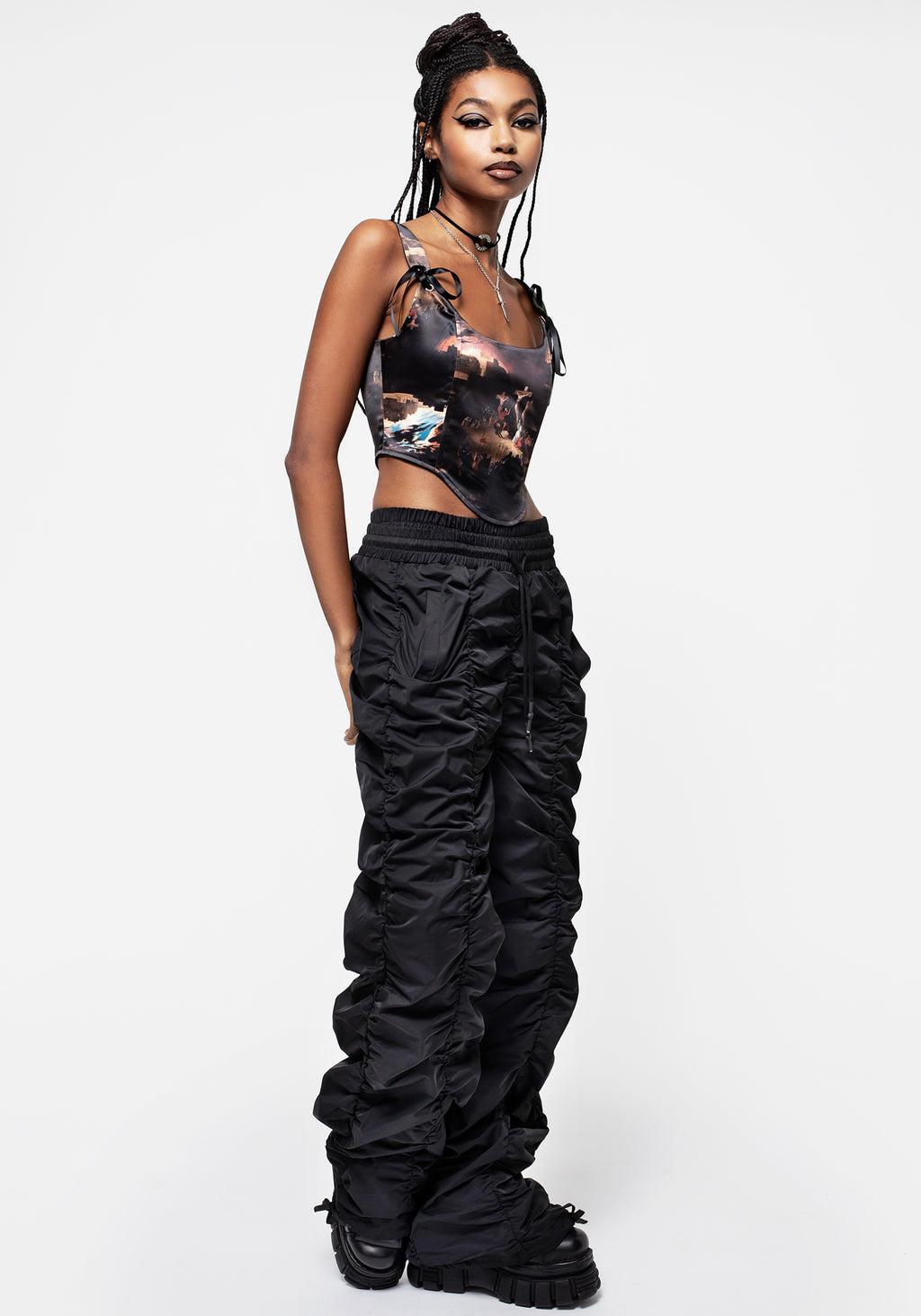 Crucifixion Satin Corset Top Product Image