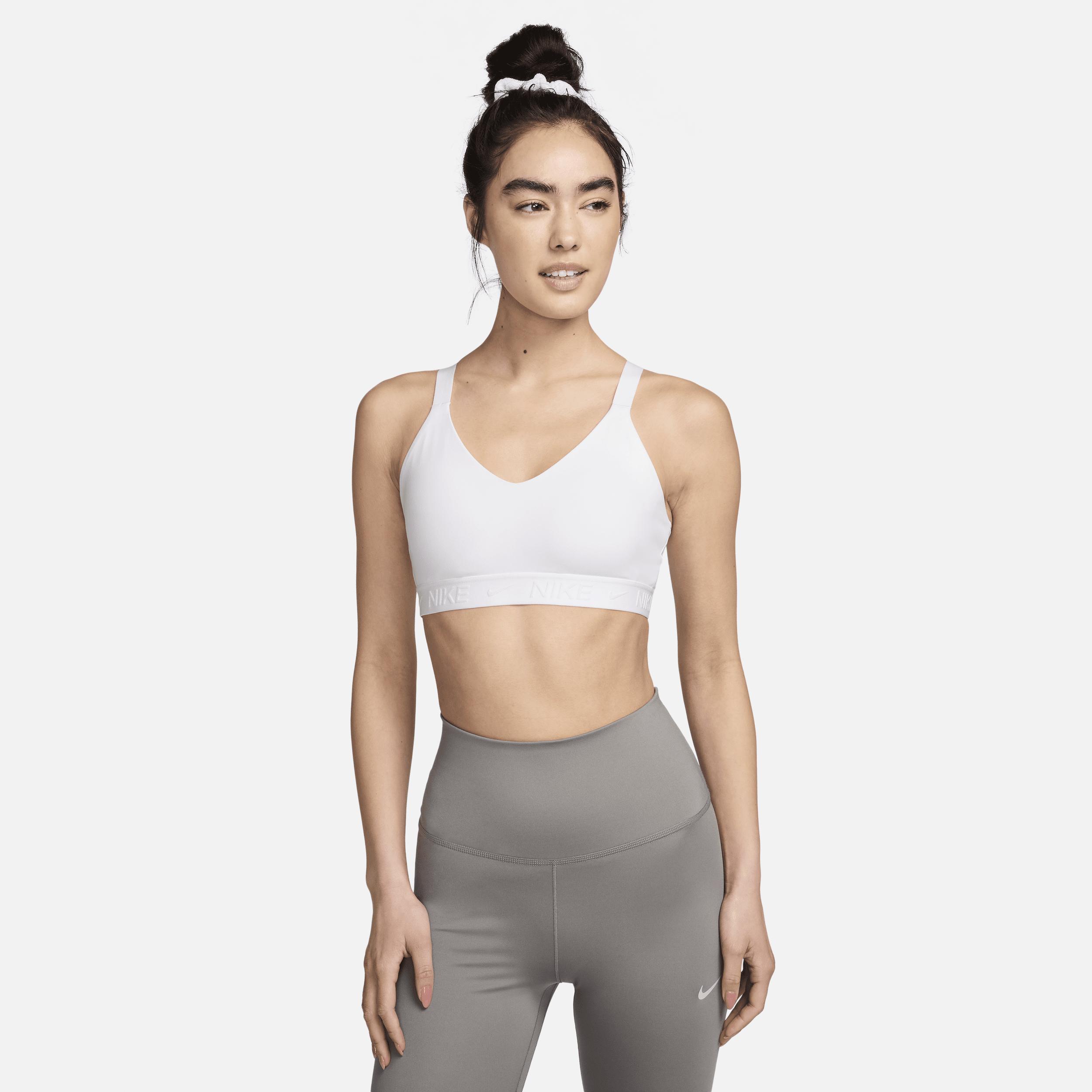 Women's Nike Indy Medium Support Padded Sports Bra, Size: Large, White Product Image