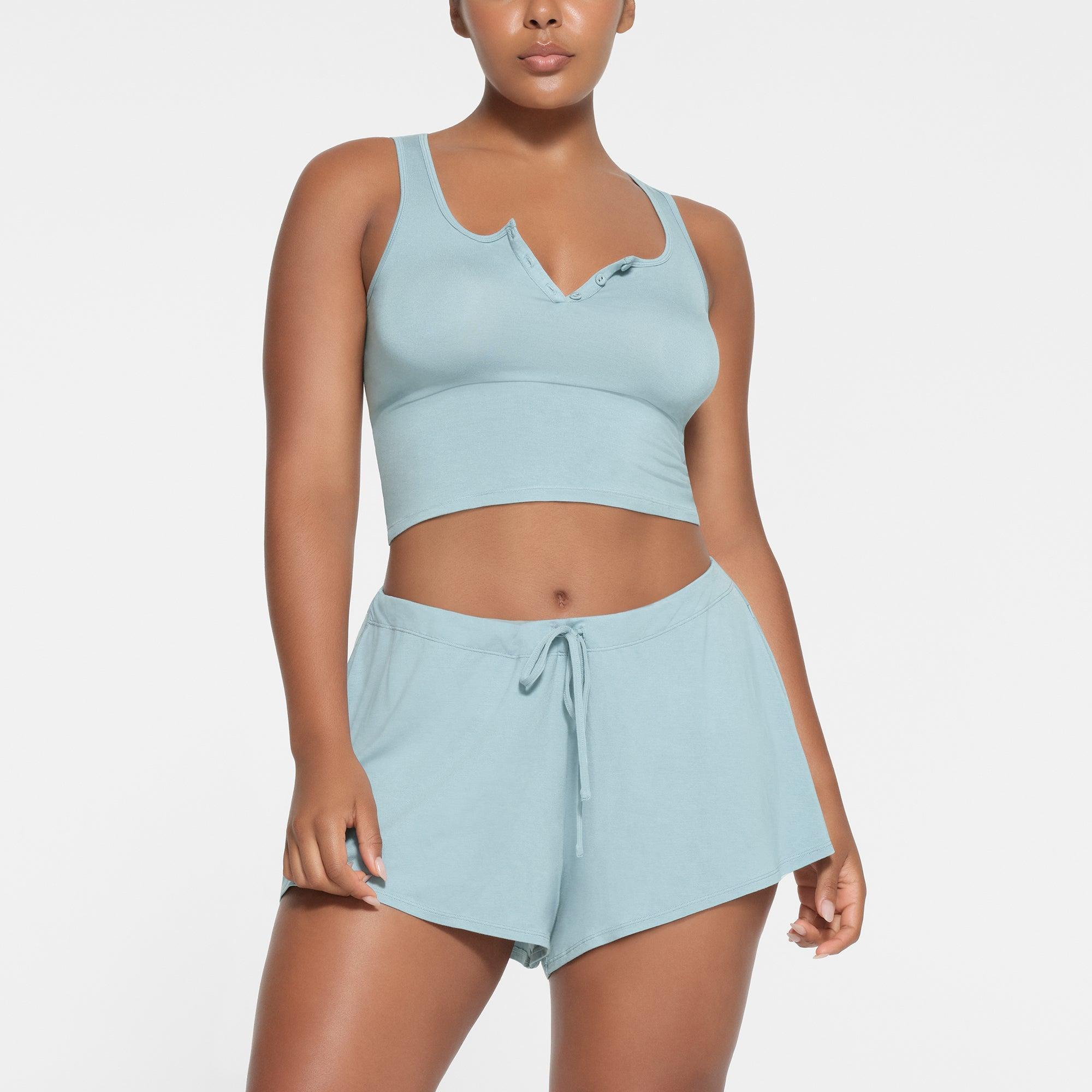SKIMS SLEEP HENLEY TANK | SKY Product Image