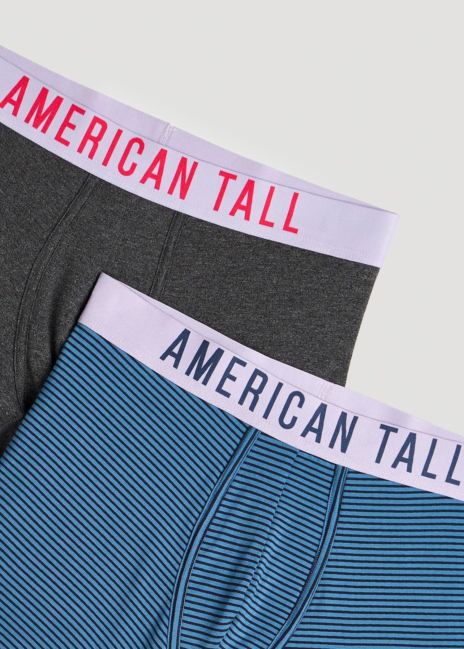 Men's Tall Original Boxer Briefs in Blue & Grey Mix | 2-Pack Product Image
