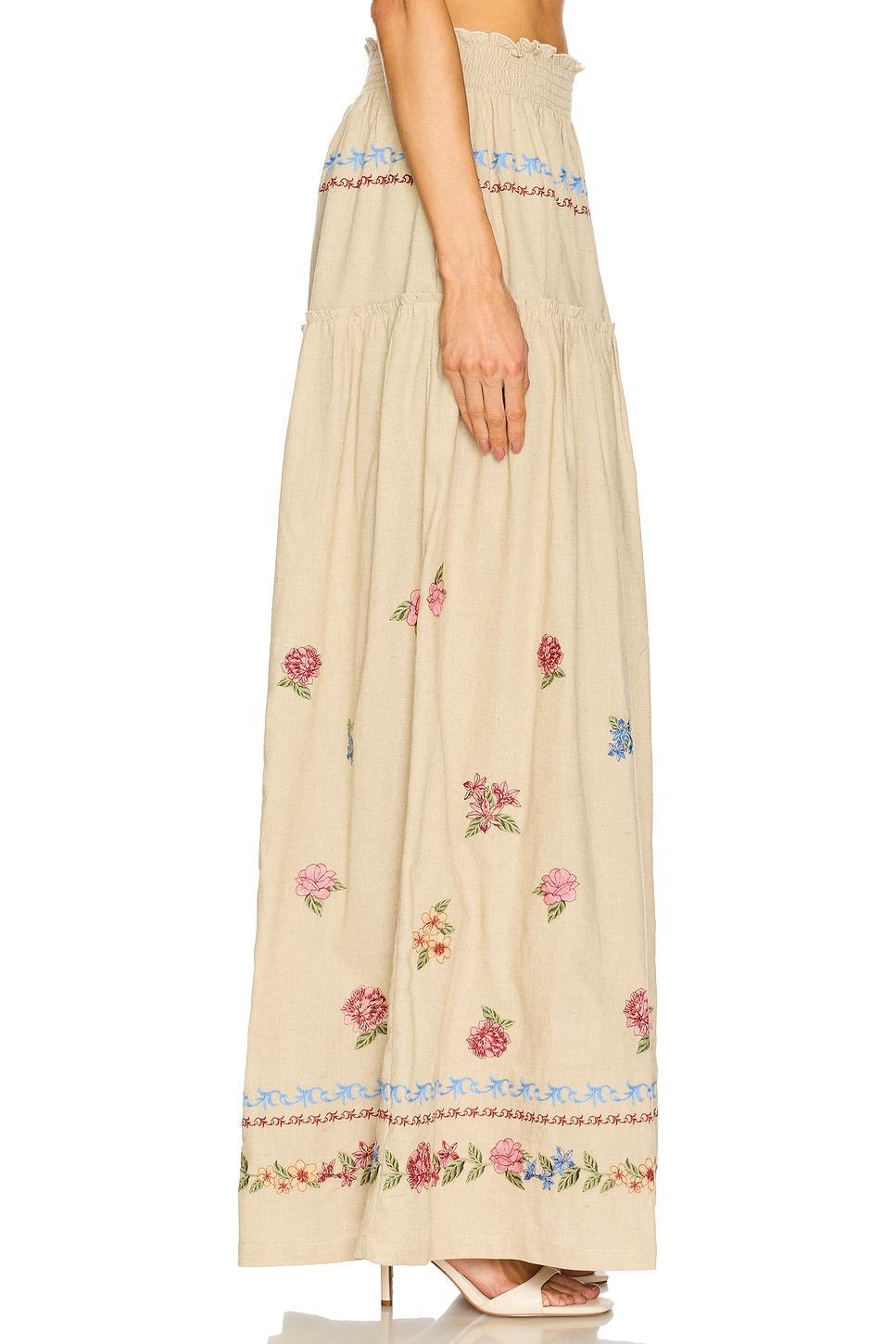 Jenna Blush Maxi Skirt Agua Bendita Product Image
