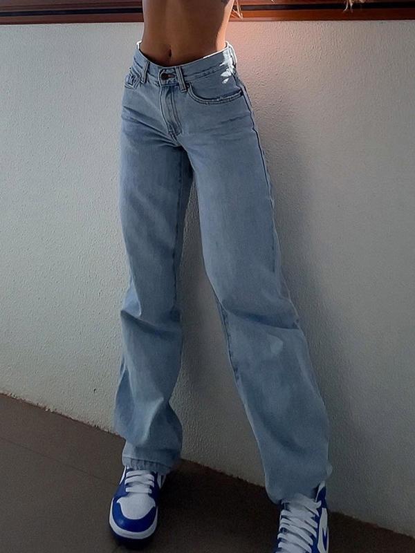 Back Distressed Baggy Ripped Jeans Product Image