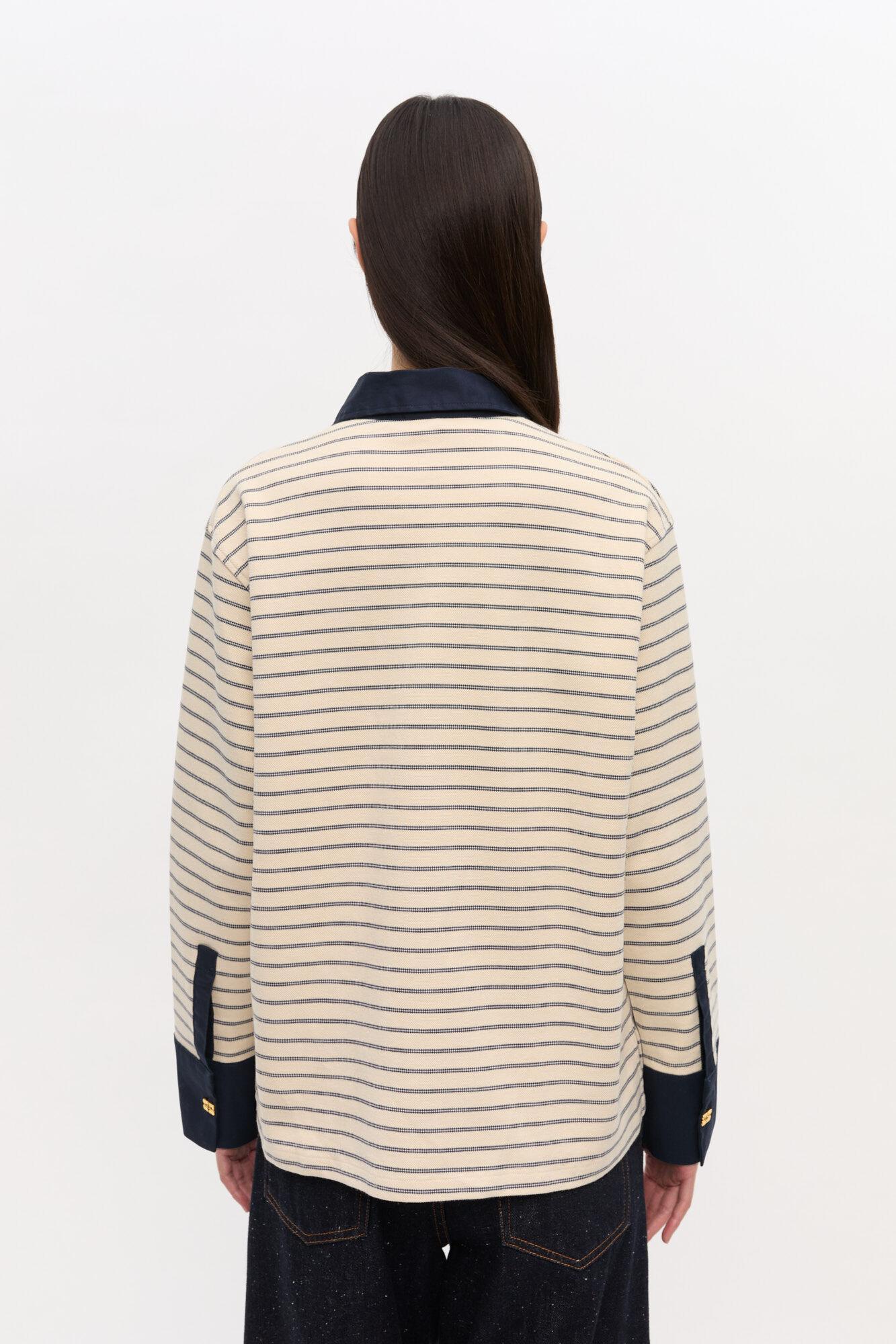 Striped Cotton Polo Product Image