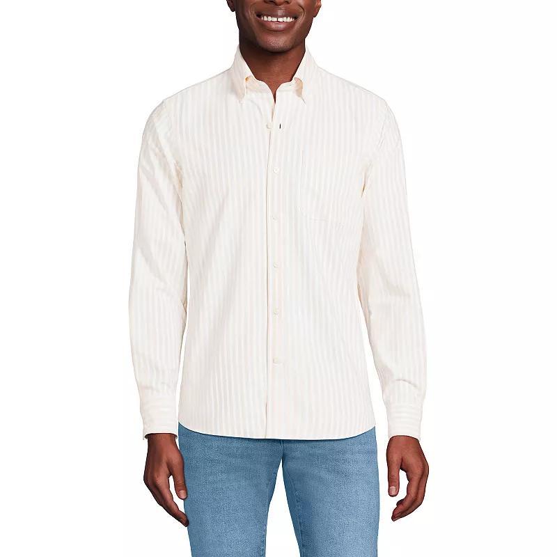 Mens Lands End Button-Down Sail Rigger Oxford Button-Down Shirt Green Product Image