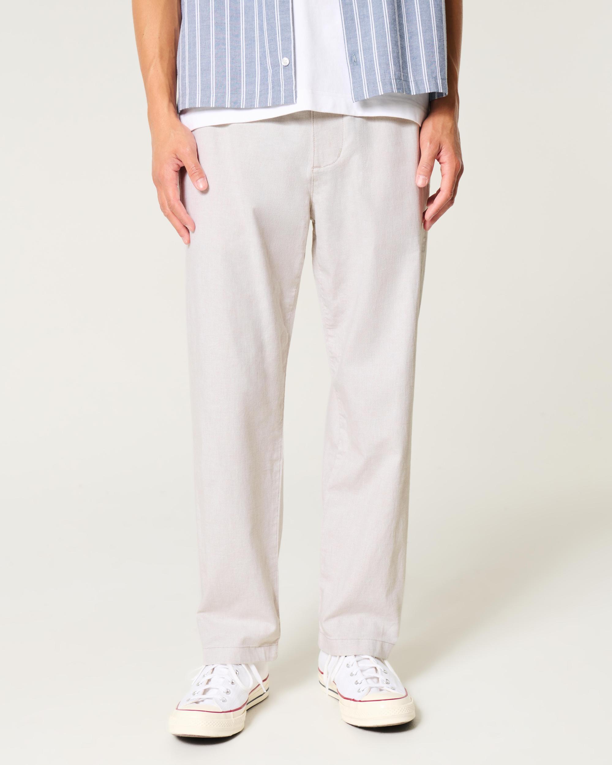 Linen-Blend Loose Pants Product Image