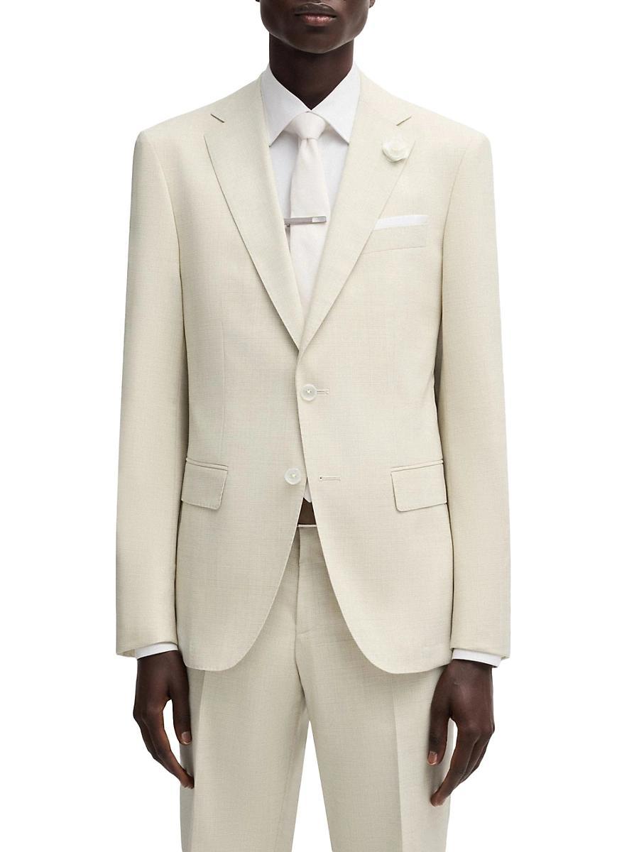 Mens Slim-Fit Suit Jacket in a Patterned Wool Blend Product Image