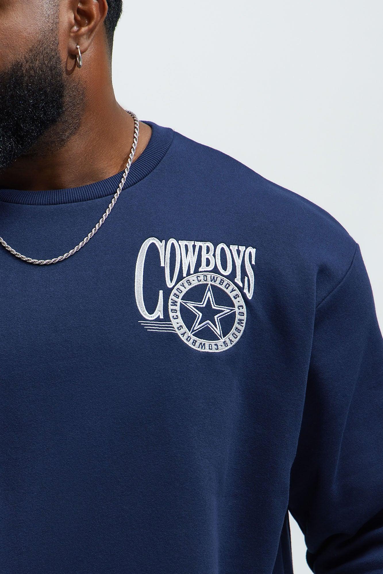 Cowboys Crew Neck Sweatshirt - Navy Male Product Image