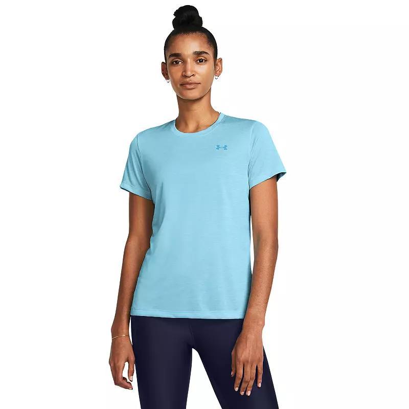 Women's Under Armour Tech™ Short Sleeve Tee, Size: Large, Black Heathered Product Image