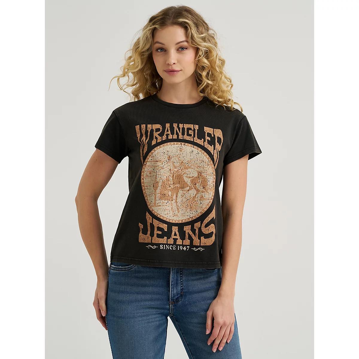 Men's Wrangler Back Graphic T-Shirt in Pale Gold Product Image
