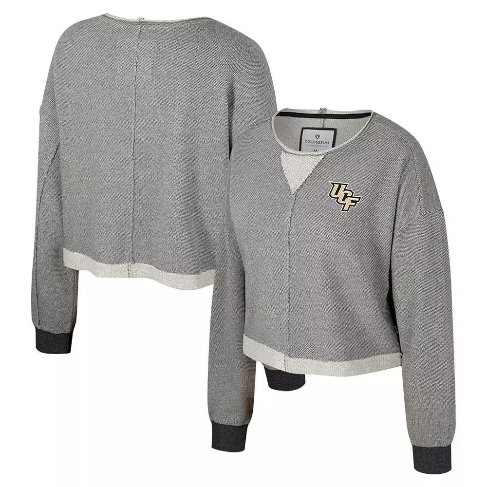 Women's Colosseum Charcoal UCF Knights Magnum Scoop Neck Cropped Pullover Sweatshirt, Size: XXL Product Image