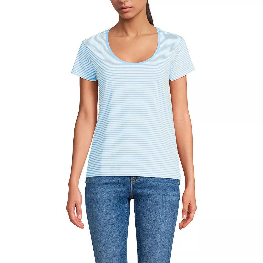 Womens Lands End Short Sleeve Scoop Neck Tee Product Image