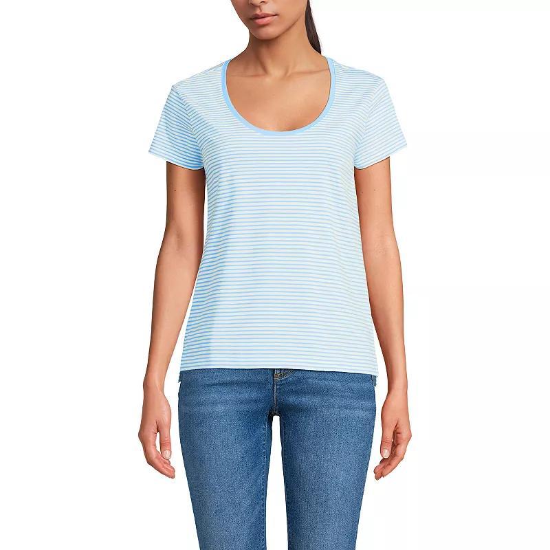 Womens Lands End Short Sleeve Scoop Neck Tee Product Image