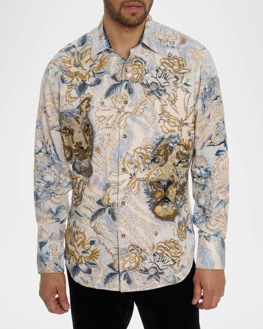 Mens Limited Edition Floral Woven Sport Shirt Product Image