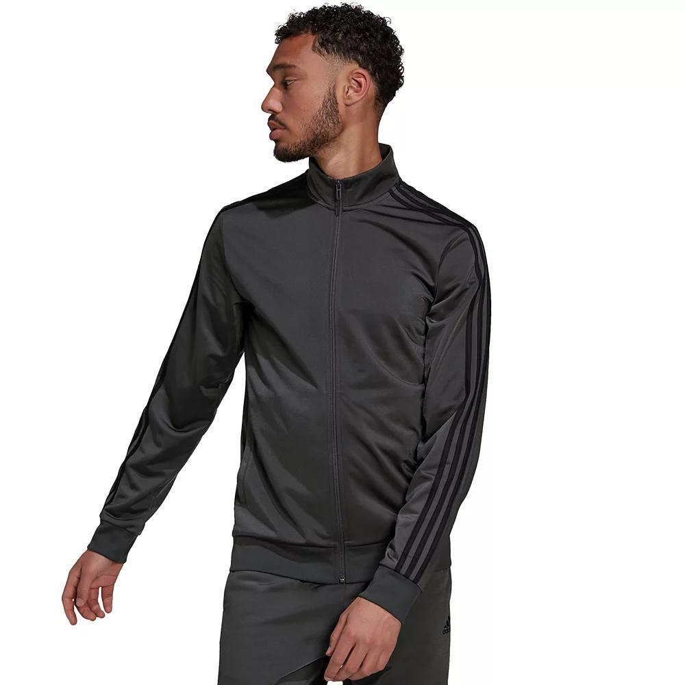 Men's adidas Tricot Track Jacket, Size: Small, Dark Gray Grey Product Image