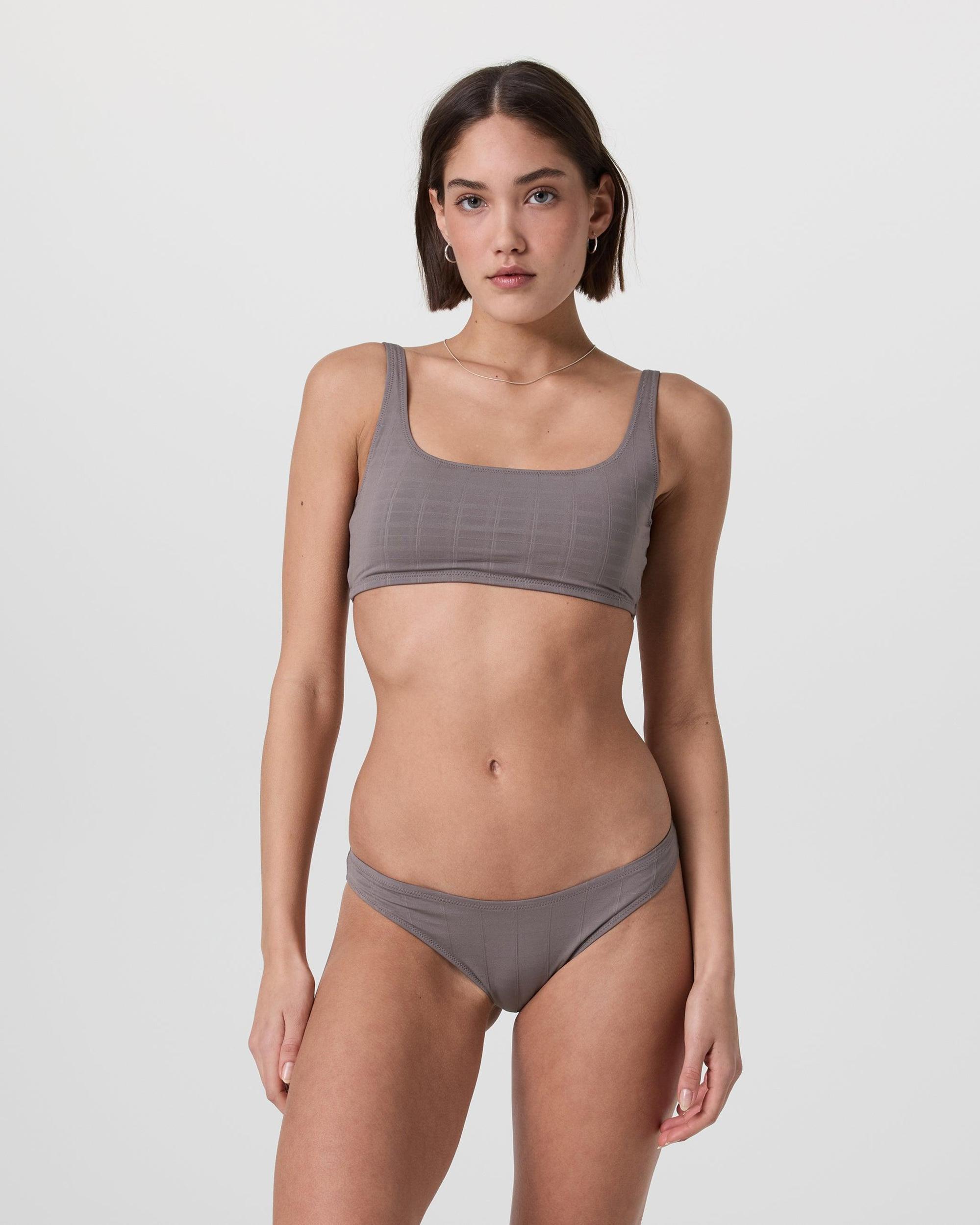 Encinitas Plaid Bikini Top Product Image