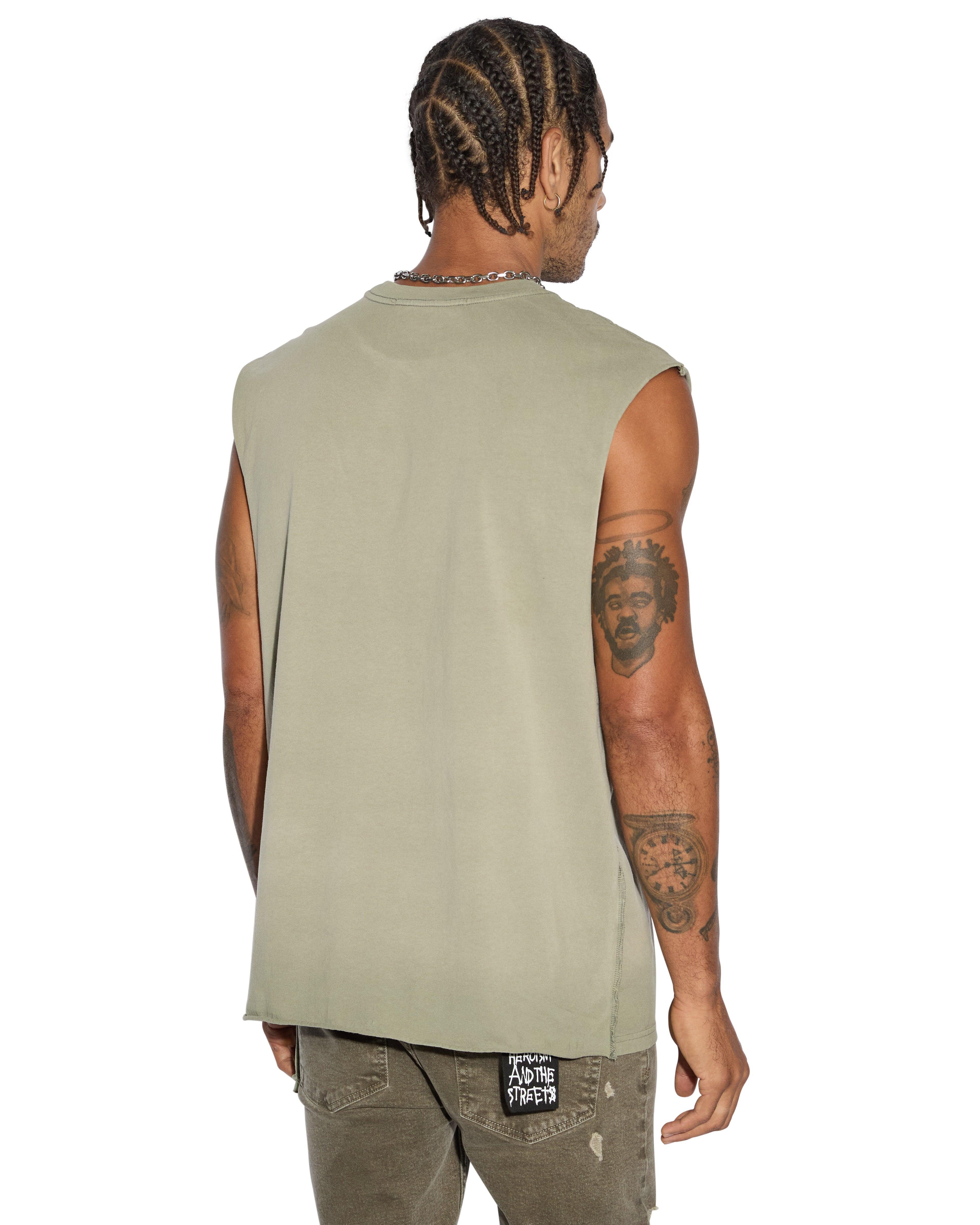 TARGET BIGGIE SLASH SS TEE ARMY FADE Male Product Image