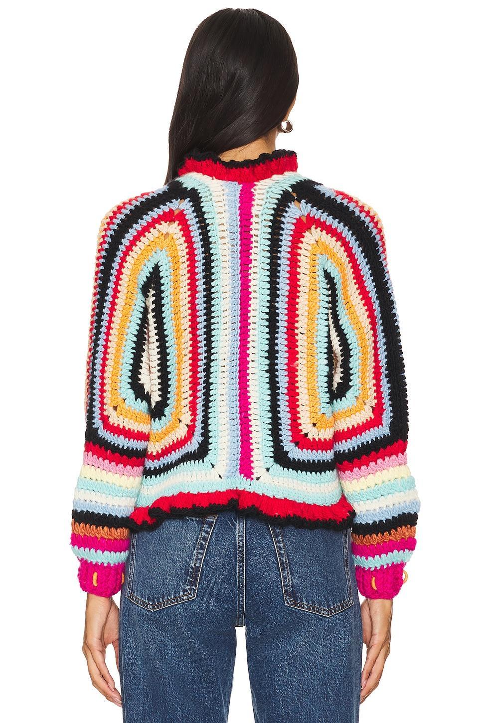 Coral Crochet Cardi Tach Clothing Product Image