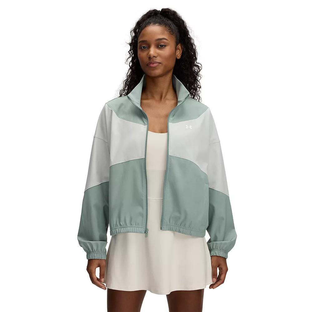 Women's Under Armour Rival Woven Jacket, Size: XXL, Multi Kelly Green Product Image