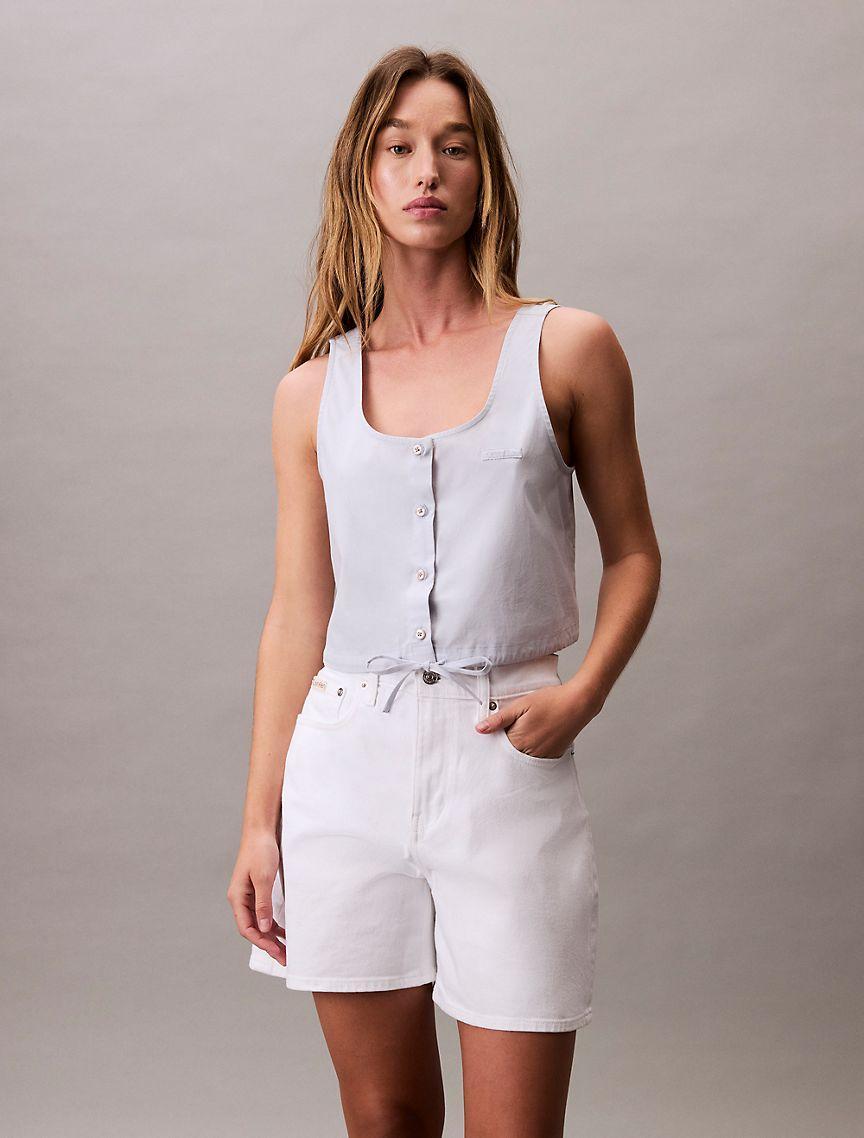 Poplin Button-Down Top Product Image