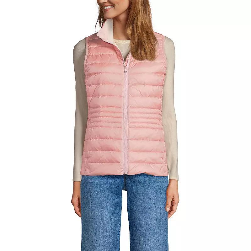 Women's Lands' End Wanderweight Packable Down Vest, Size: Small, Deep  Blue Product Image