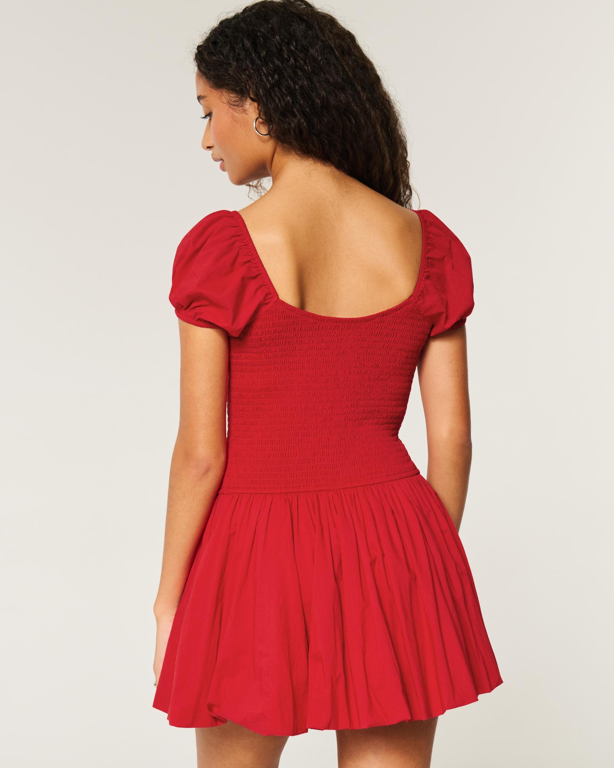 Hollister Sofia Drop-Waist Bubble Skort Dress Product Image