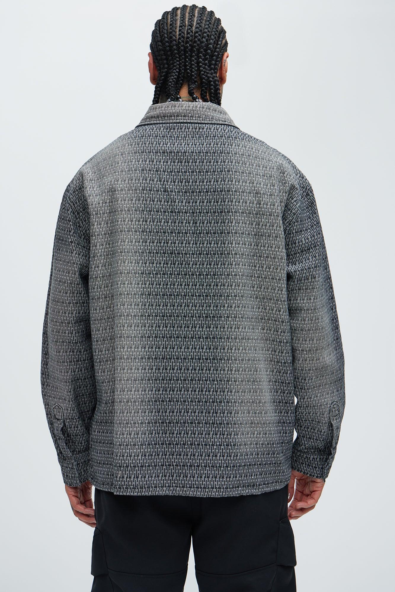 Abel Textured Button Up Shirt - Black Product Image