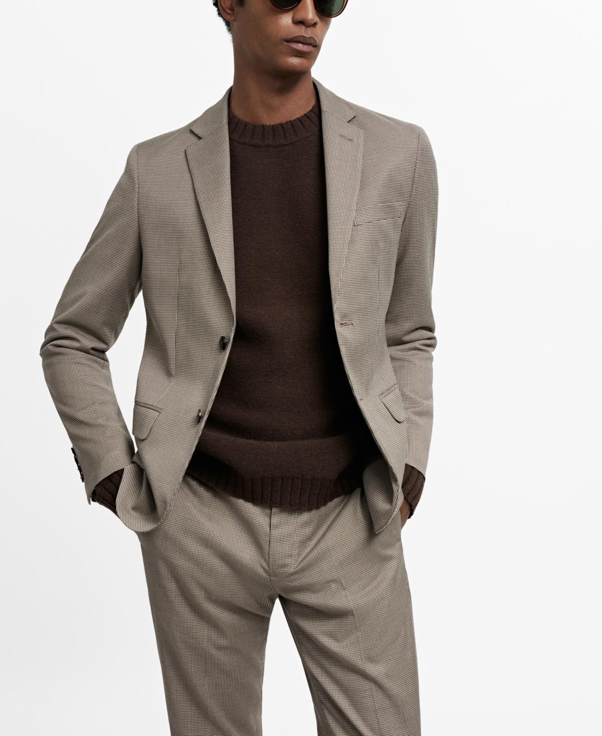 MANGO MAN - Super slim-fit suit blazer in stretch fabric beigeMen Product Image