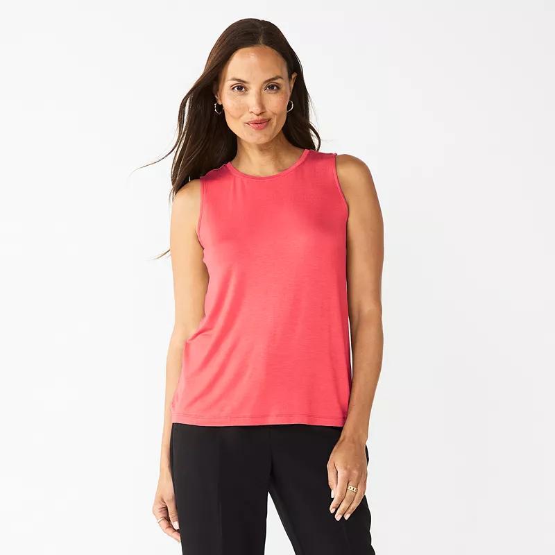 Nine West Essential Easy High-Neck Tank Top, Women's, Size: Medium, Solomon Product Image