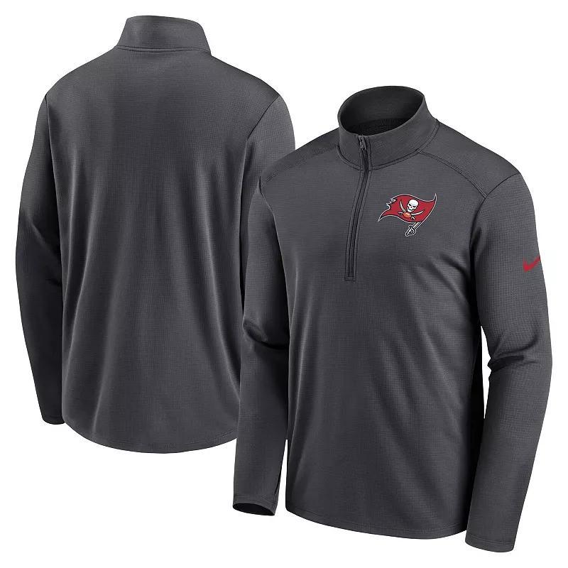 Mens Nike Anthracite Los Angeles Chargers Logo Pacer Performance Half-Zip Jacket Product Image