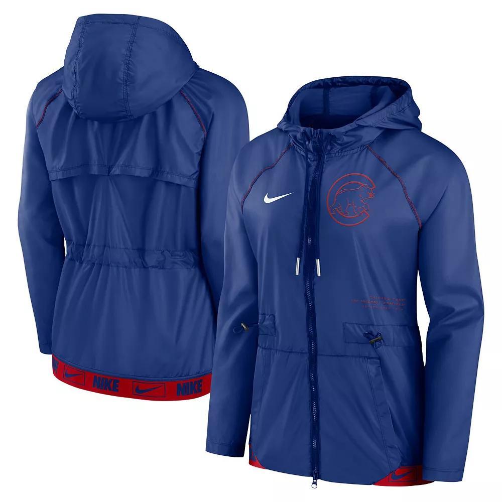 Women's Nike Royal/Red Chicago Cubs Statement Raglan Full-Zip Hoodie Jacket, Size: XS, Blue Product Image