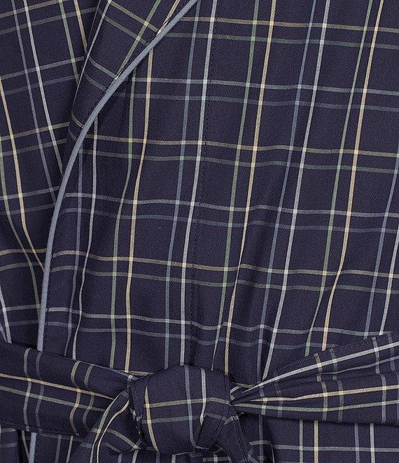 Roundtree & Yorke Shawl Collar Plaid Robe Product Image