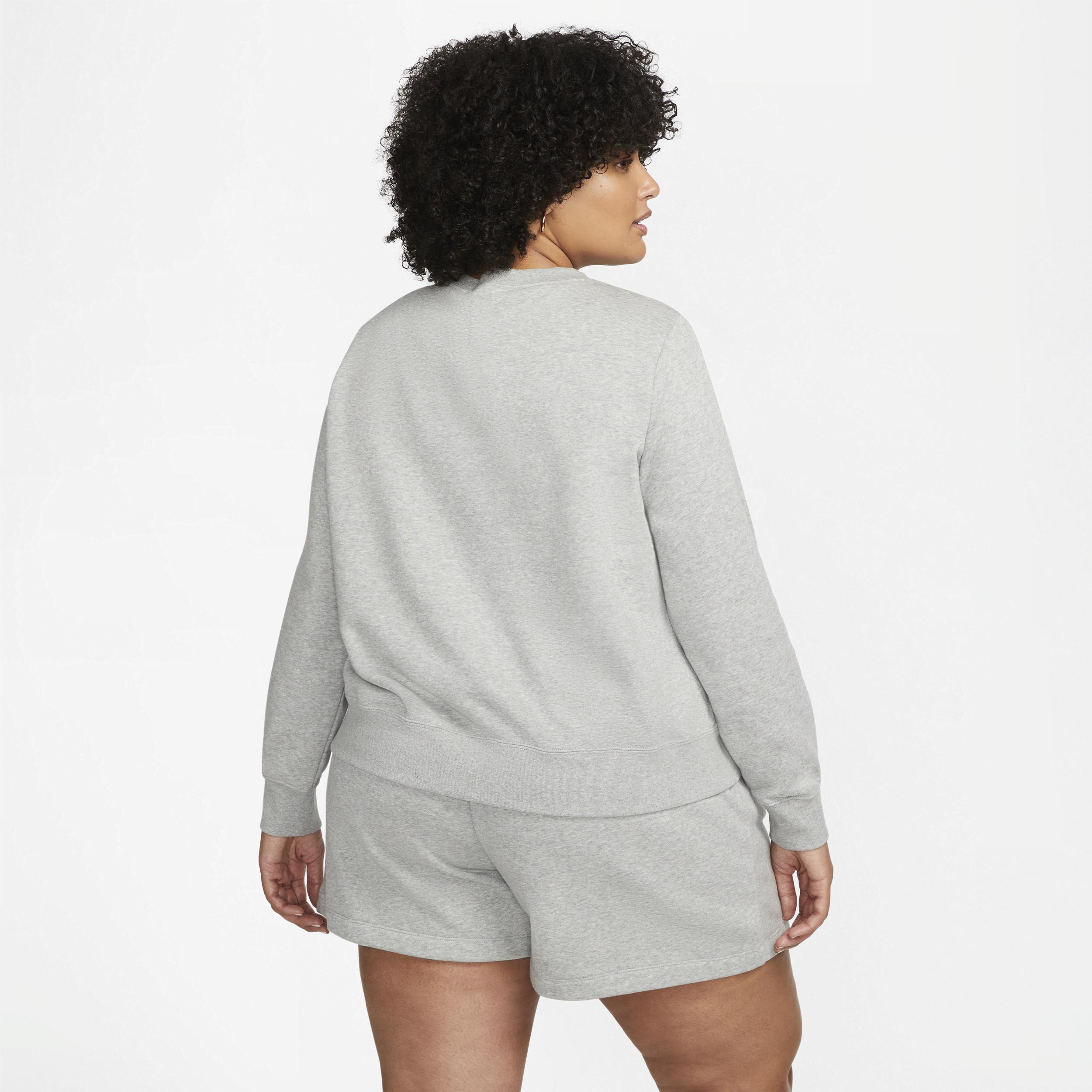 Plus Size Nike Club Fleece Crewneck Sweatshirt, Women's, Size: 3XL, Birch Grey Product Image