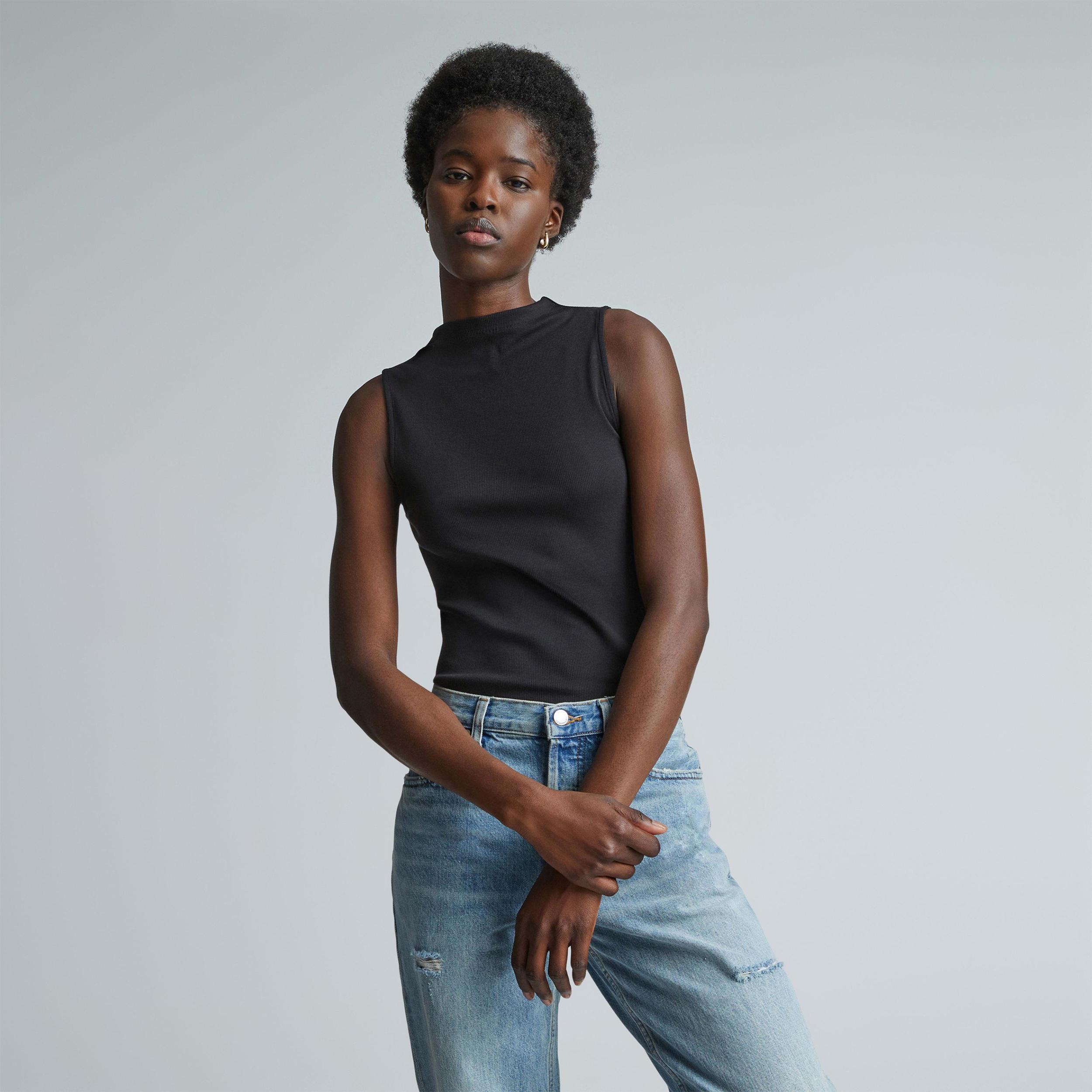 Womens Luxe Rib Funnel-Neck Tank by Everlane Product Image