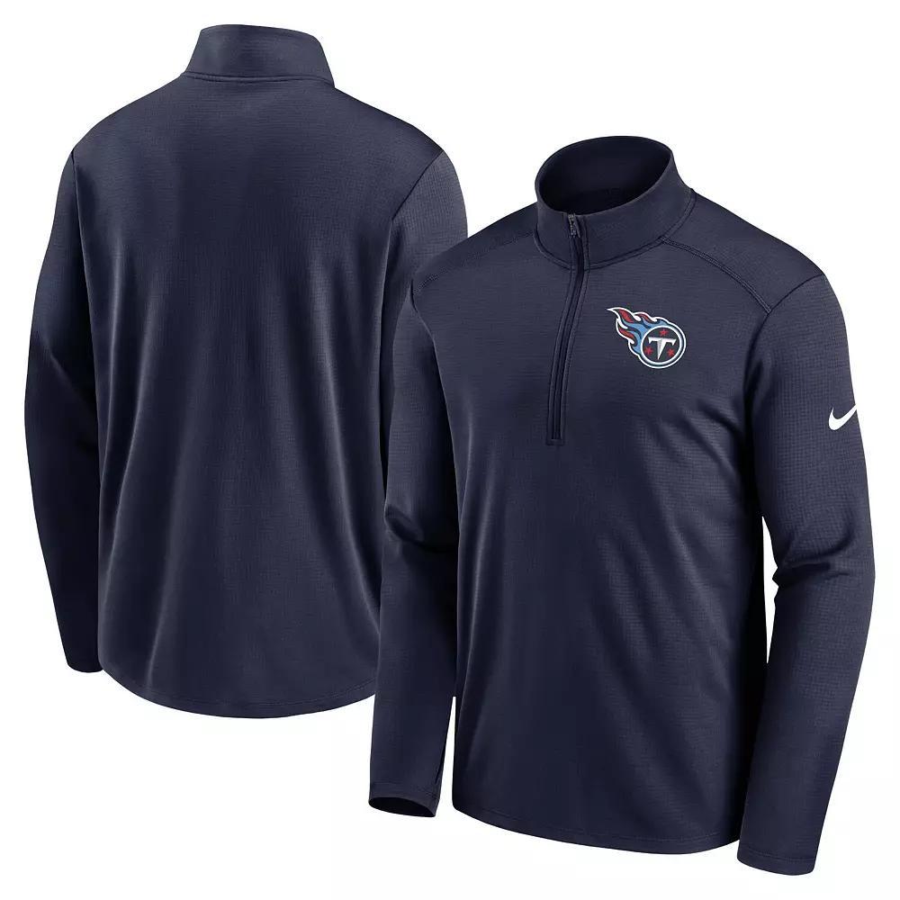 Men's Nike Navy Tennessee Titans Logo Pacer Performance Half-Zip Jacket, Size: Small, Blue Product Image
