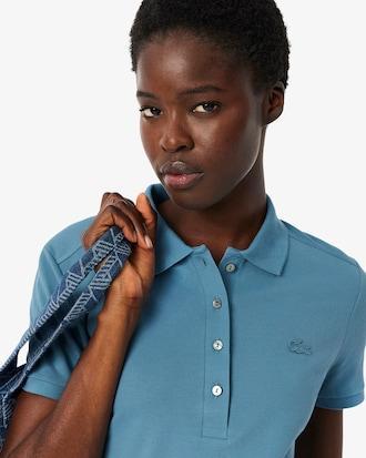 Women's L.12.D Slim Fit Stretch Mini Piqué Polo Product Image