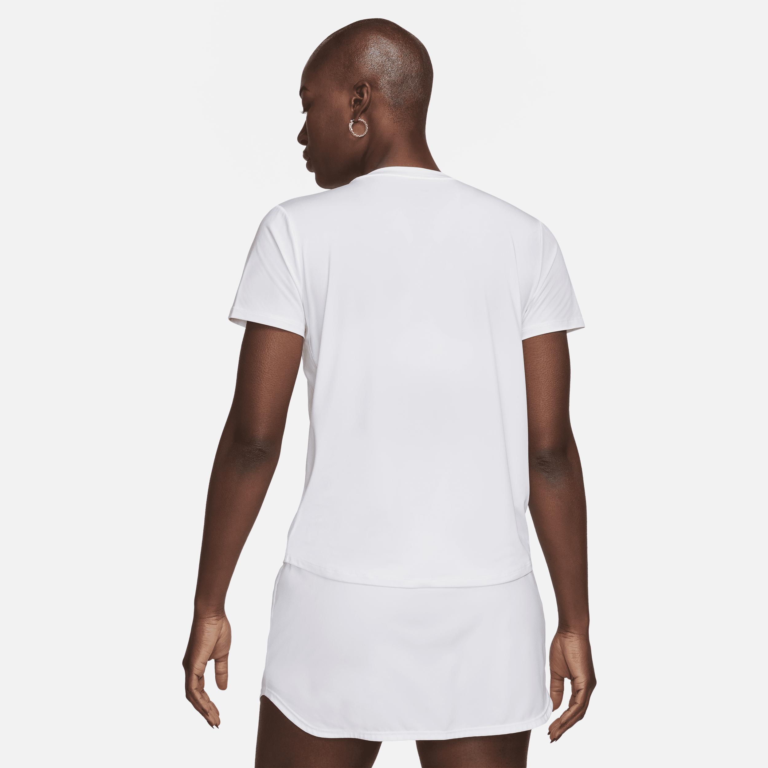Women's Nike One Dri-FIT Classic Short Sleeve Top, Size: XL, White Product Image