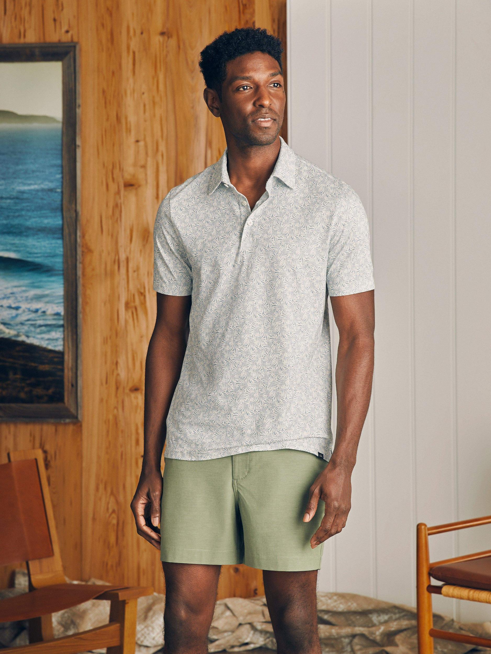 Movement™ Short-Sleeve Pique Polo Shirt - Sky Canopy Print Male Product Image