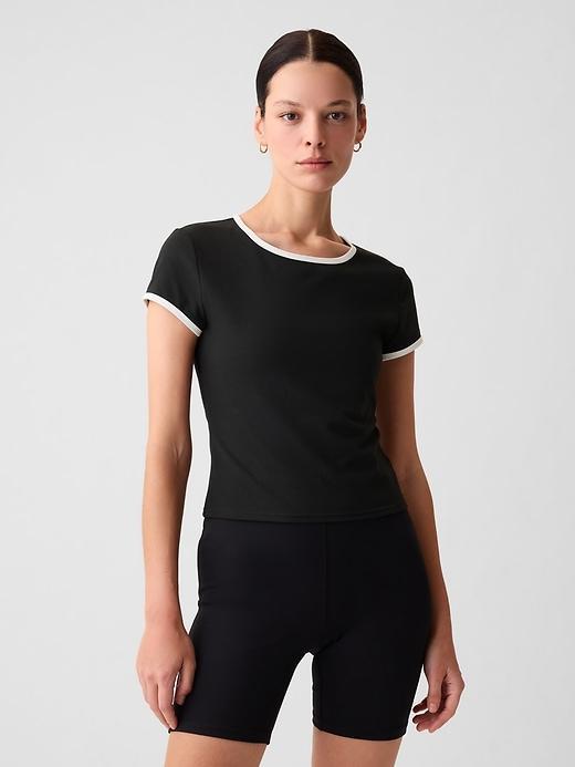 GapFit Studio Rib Cropped T-Shirt Product Image