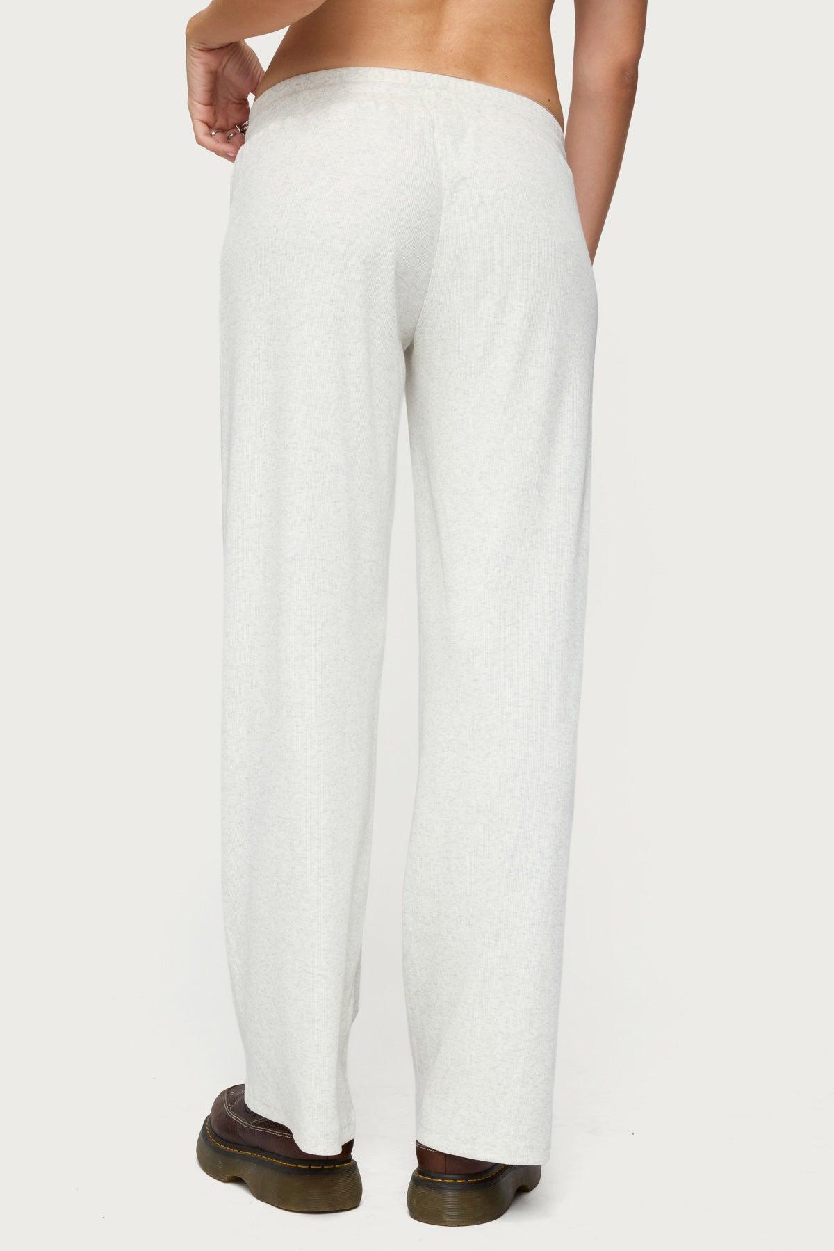 Cicilia straight leg ribbed pants Product Image