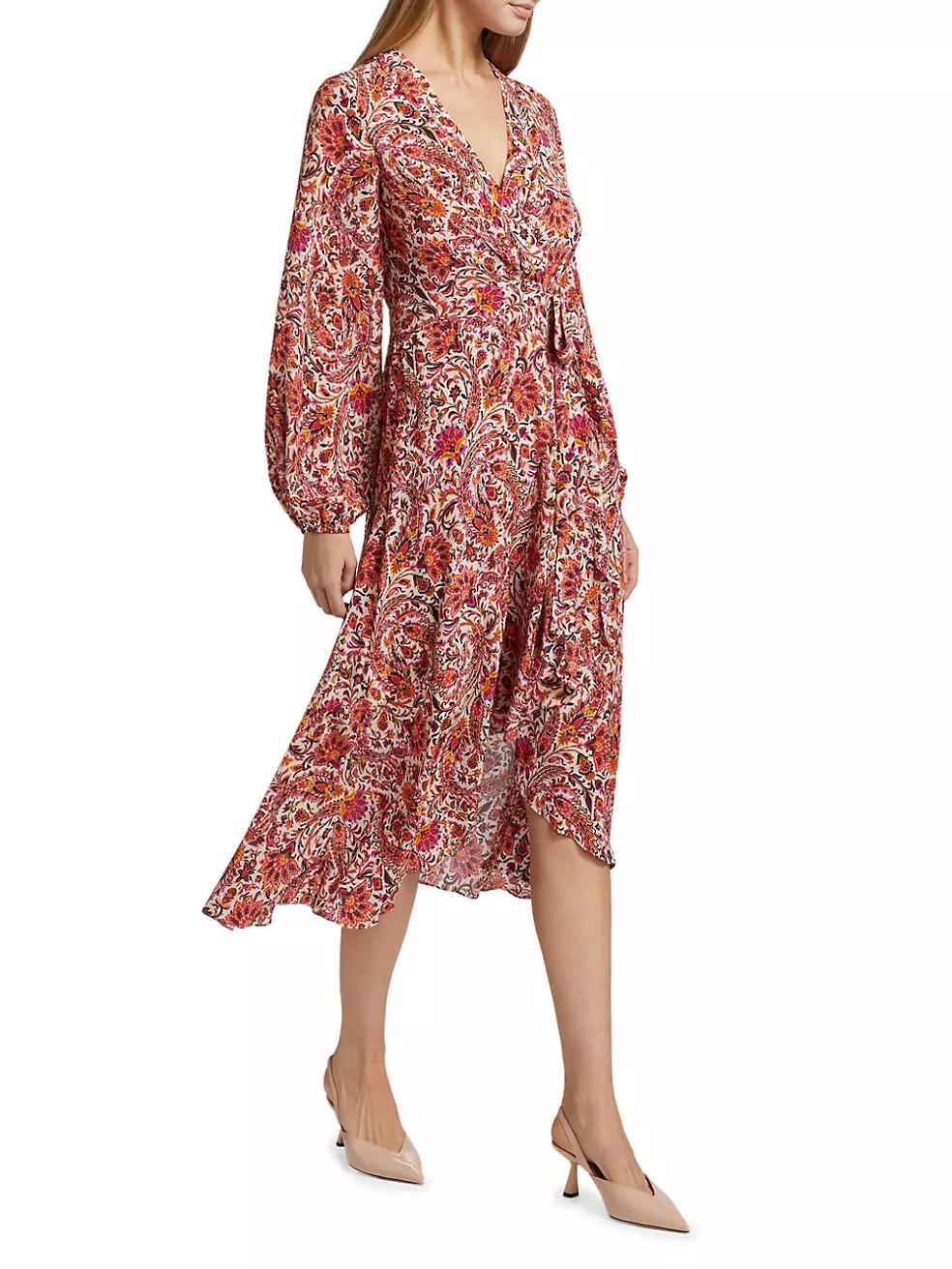 Dorothy Paisley Wrap Dress Product Image