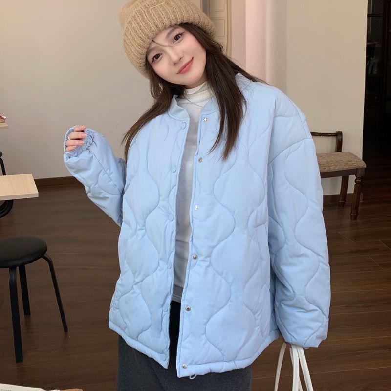 Quilted Button-Up Jacket Product Image