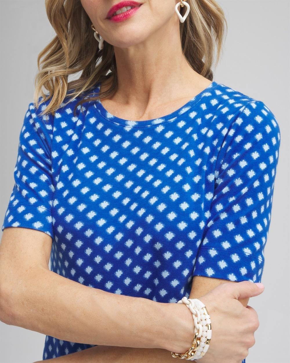 Checkered Everyday Elbow Sleeve Tee Product Image