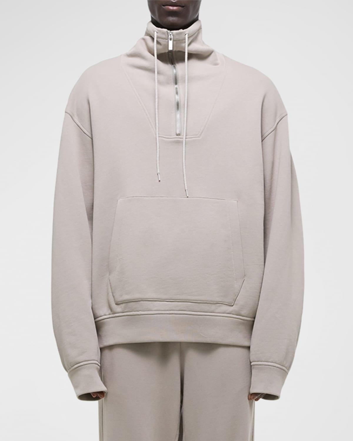 Mens Funnel Neck Half-Zip Sweatshirt Pullover Product Image