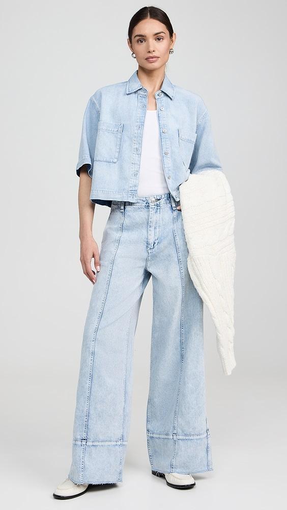 rag & bone Featherweight Arianna Ankle Palazzo Jeans | Shopbop Product Image