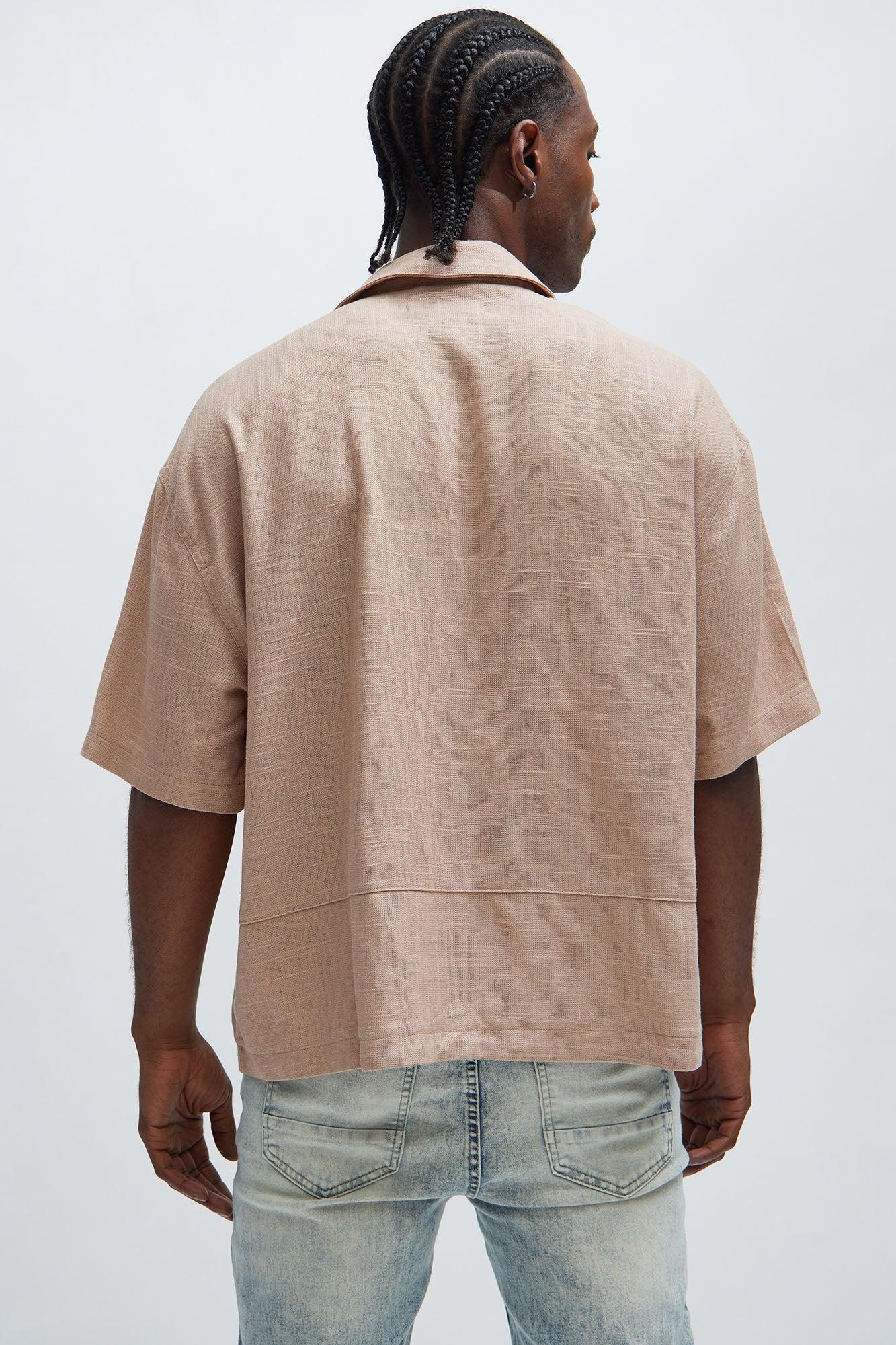 Silas Linen Shirt - Taupe Product Image