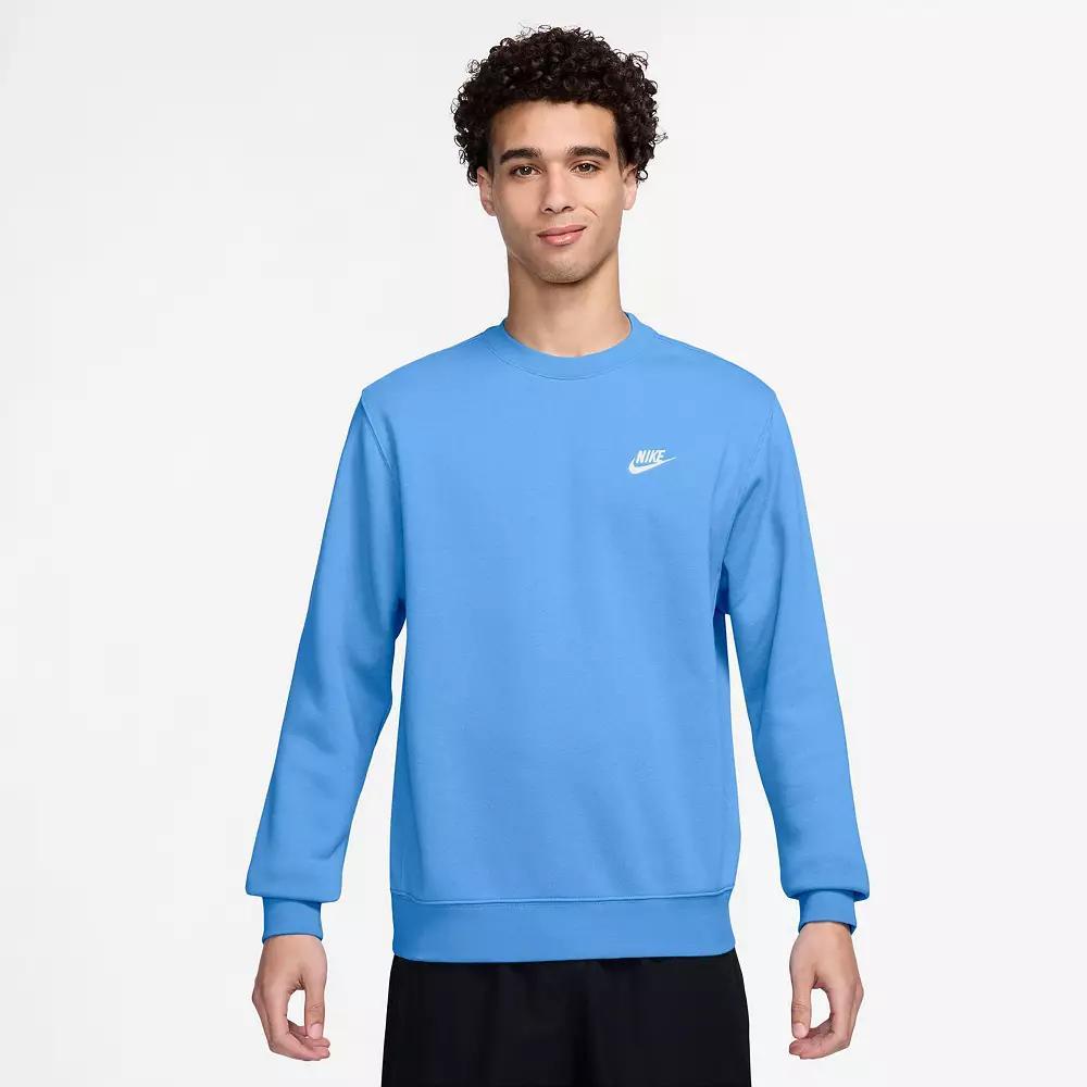 Men's Nike Club Fleece Crew, Size: XXL, University Blue Product Image