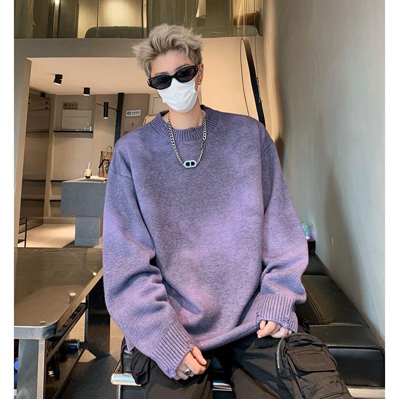 Crewneck Tie Dye Sweater Product Image