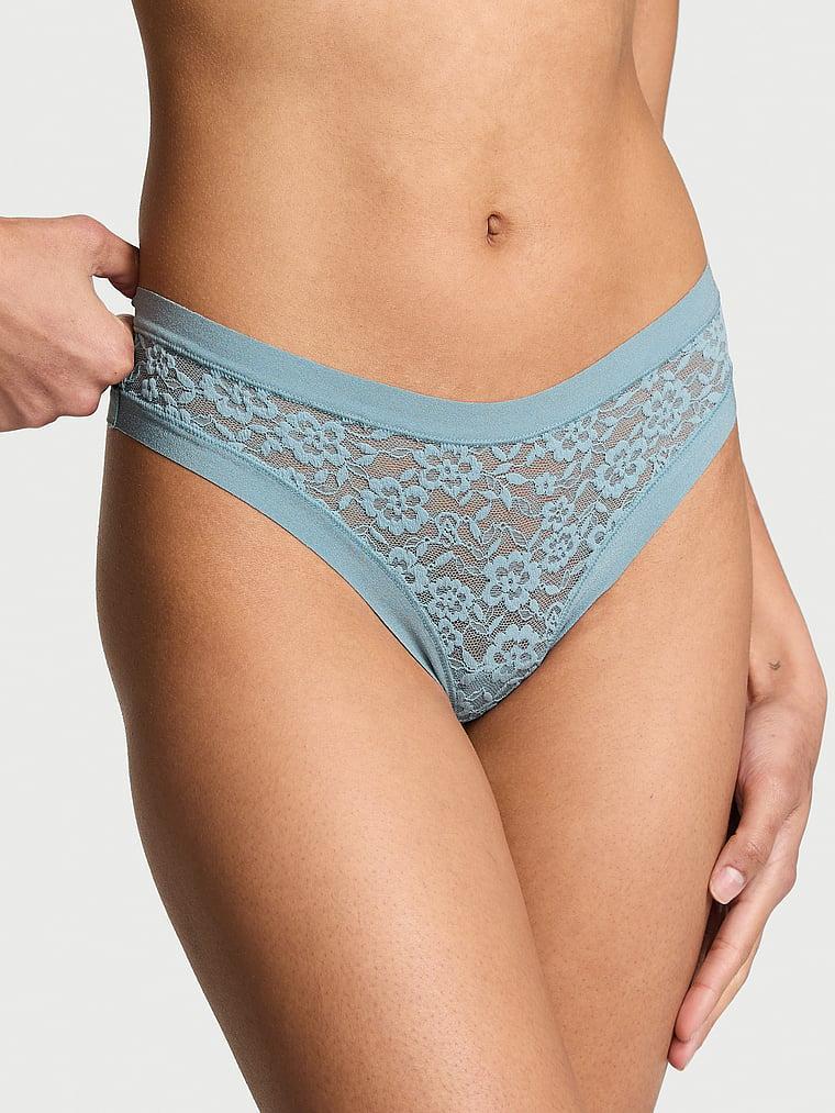 No-Show Lace Thong Panty Product Image