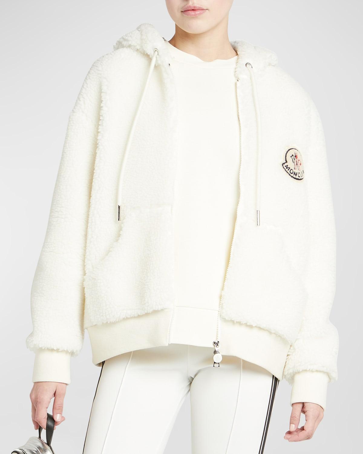 Moncler Teddy Fleece Zip Hoodie Product Image