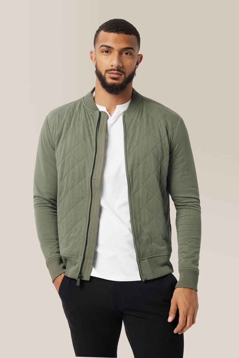 Good Man Brand Quilted Bomber Jacket- Army Product Image